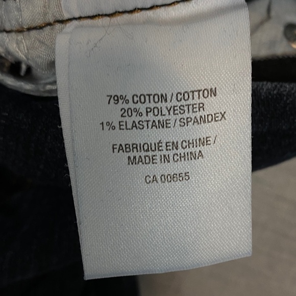 Reitmans Pull On Jeans Sz 13 Straight Leg High Rise Dark Wash Blue - Picture 7 of 7